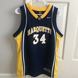 🏀 MARQUETTE University Travis Diener #34 NIKE Elite Basketball JERSEY 🏀